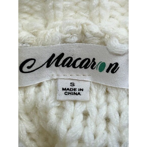 Macaron S‎ Distressed Chunky Cable Knit Sweater - Picture 7 of 7